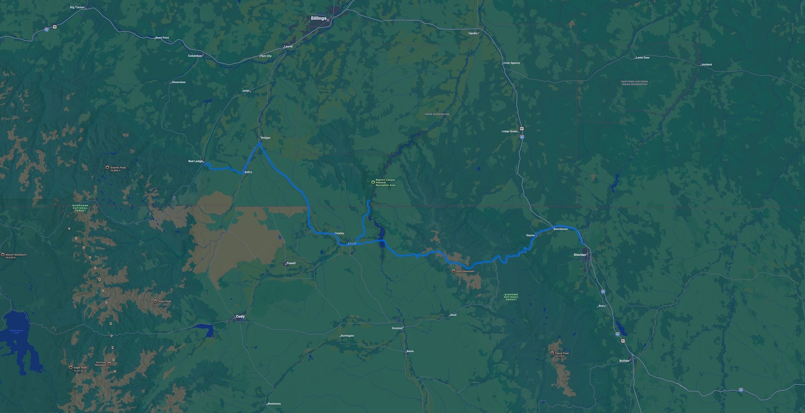 Bighorn Basin Route